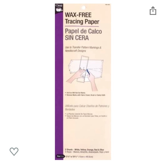 Or Free NIP Dritz 634-66 Wax-Free Tracing Paper Sewing - free with purchase - Picture 2 of 4
